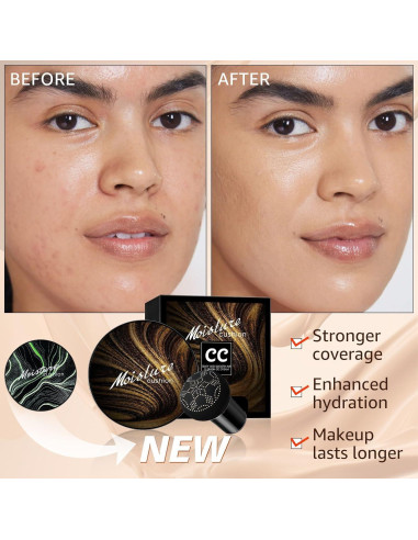 Base de Maquillaje Líquida CC Cream Beige Buff 90.7g con Esponja