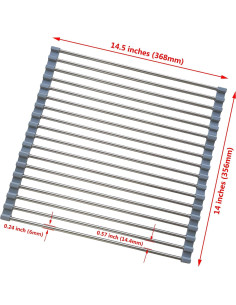 Escurridor de Platos Plegable D DrNeeko, Acero Inoxidable 36.8x35.6cm 2