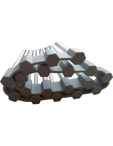 Escurridor de Platos Plegable D DrNeeko, Acero Inoxidable 36.8x35.6cm