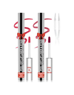 Tinte de Labios Peel Off 2-en-1 Genérico Nude y Rosa