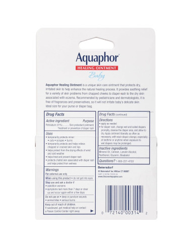 Ungüento Sanador Aquaphor para Bebés 3 Paquetes de 9.92g