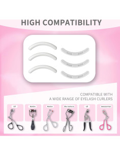 Recargas de Rizadores de Pestañas Silicona Suave 6PCS UXIETIN 2