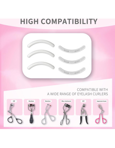 Recargas de Rizadores de Pestañas Silicona Suave 6PCS UXIETIN