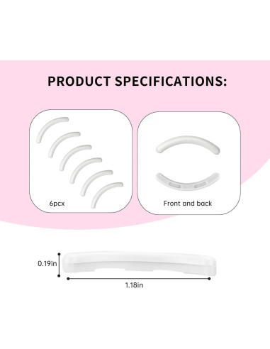 Recargas de Rizadores de Pestañas Silicona Suave 6PCS UXIETIN