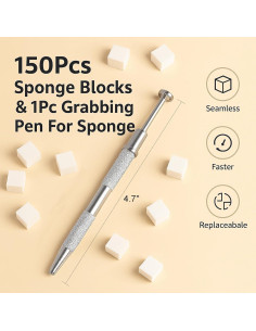 Set 150 Esponjas para Uñas HomTop + Lápiz Agarrador 2