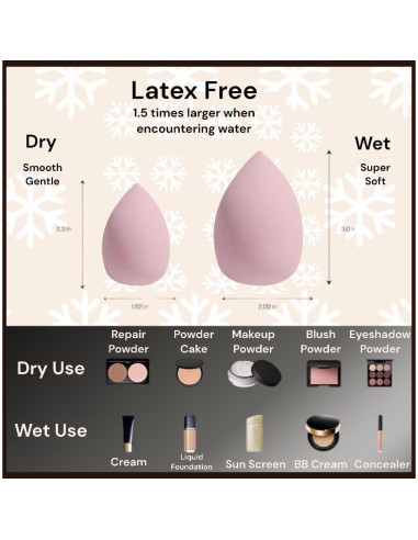 Paquete de 11 Esponjas de Maquillaje Fresh Up - Veganas y Reutilizables