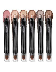 Paleta de Sombra de Ojos LUXAZA PRO 6PCS Nude Metálica