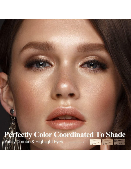 Paleta de Sombra de Ojos LUXAZA PRO 6PCS Nude Metálica