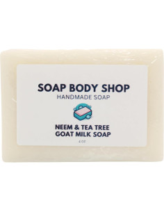 Jabón de Leche de Cabra Neem y Árbol de Té 226.8g Hecho a Mano 2