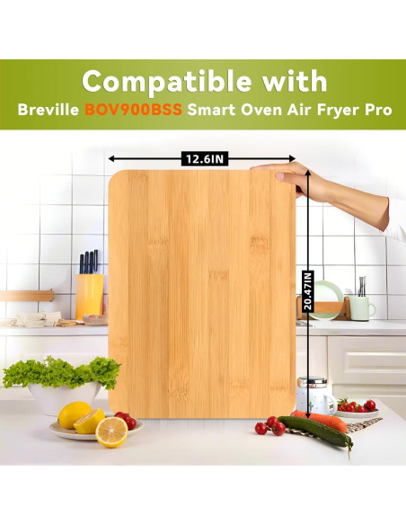 Tabla de Cortar de Bambú para Horno Tostador Breville BOV900BSS