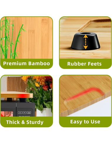 Tabla de Cortar de Bambú para Horno Tostador Breville BOV900BSS