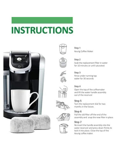 24 Filtros de Agua de Carbón Activado BRENSTEN para Keurig