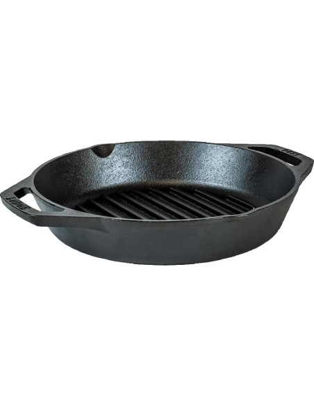 Sartén de Parrilla Lodge 30.48 cm Hierro Fundido Doble Mango