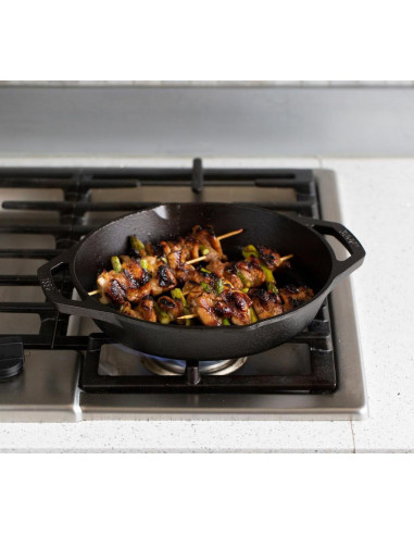 Sartén de Parrilla Lodge 30.48 cm Hierro Fundido Doble Mango