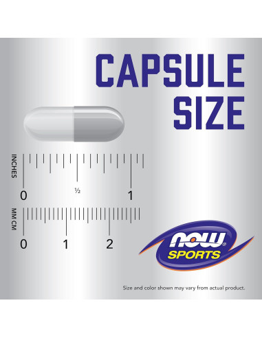 Suplemento ZMA NOW Sports 180 Cápsulas - Zinc, Magnesio, B-6