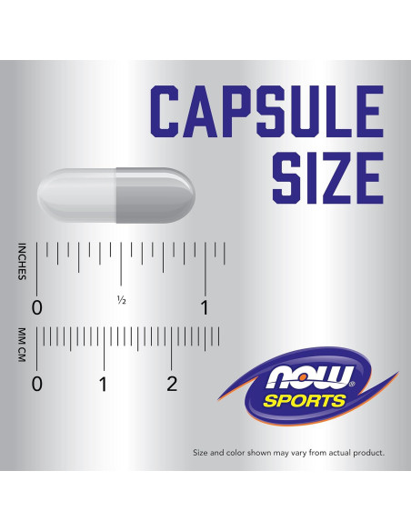 Suplemento ZMA NOW Sports 180 Cápsulas - Zinc, Magnesio, B-6