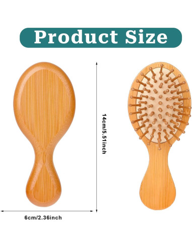 Cepillo de Bambú MOZEAT LENS para Crecimiento del Cabello 14x6cm