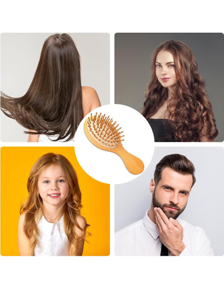 Cepillo de Bambú MOZEAT LENS para Crecimiento del Cabello 14x6cm