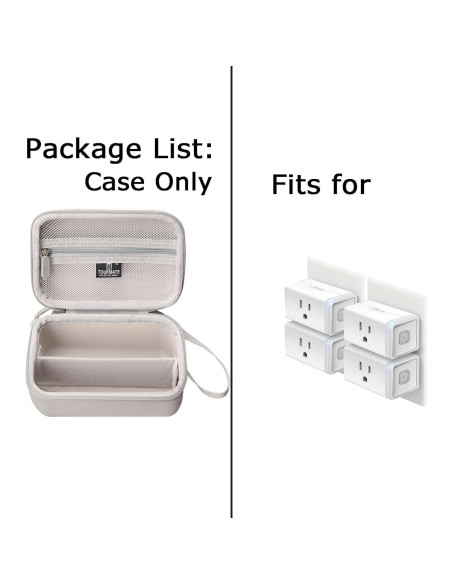 Funda Dura de Almacenamiento Tourmate para Enchufe Inteligente HS103P4