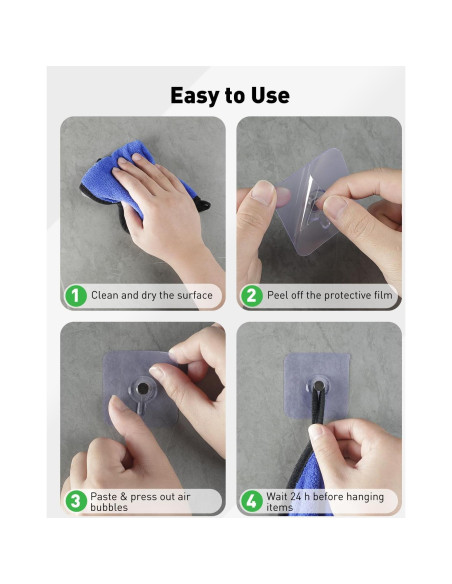 Ganchos Adhesivos Uniclife 20 Pcs 15 kg Alta Resistencia