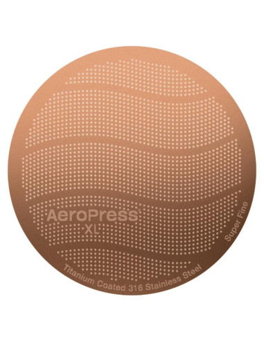 Filtro de café dorado AeroPress XL reutilizable de acero inoxidable