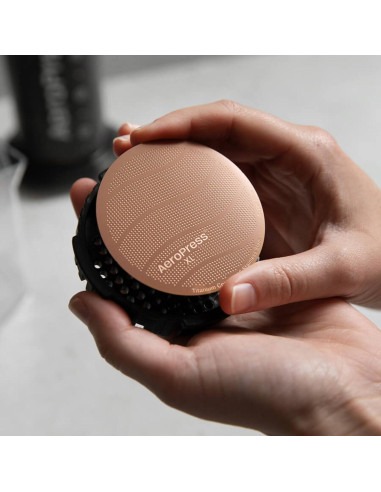 Filtro de café dorado AeroPress XL reutilizable de acero inoxidable