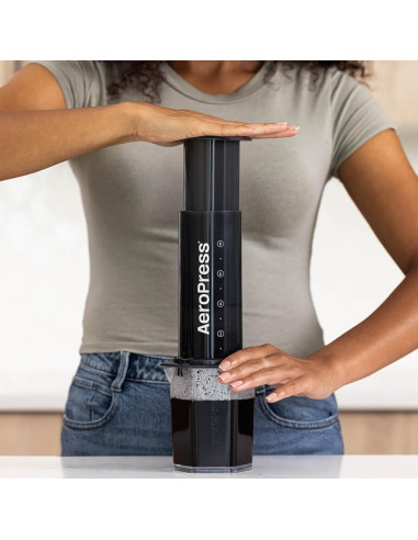 Filtro de café dorado AeroPress XL reutilizable de acero inoxidable