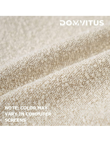 Funda de Almohada Decorativa DOMVITUS Boucle 60x60 Crema Mantequilla
