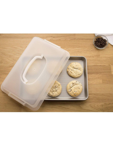 Bandeja Jelly Roll Antiadherente USA Pan con Tapa Blanca 36.2x23.8cm