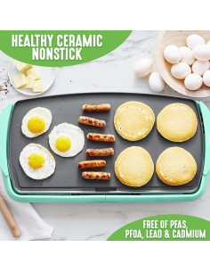 Plancha Eléctrica Extra Grande GreenLife 50.8 cm Cerámica Antiadherente 2