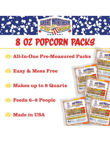 Paquetes de Palomitas Estilo Cine Great Northern 40 Unidades