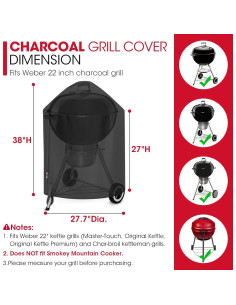 Cubierta Redonda para Parrilla Unicook 70x96 cm Resistente al Agua 2