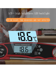 Termómetro Digital de Carne JDJM606 Impermeable con Luz de Fondo 2