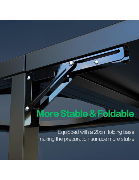 Mesa de Parrilla Glacenox para Big Green Egg - Metal Resistente, 150kg