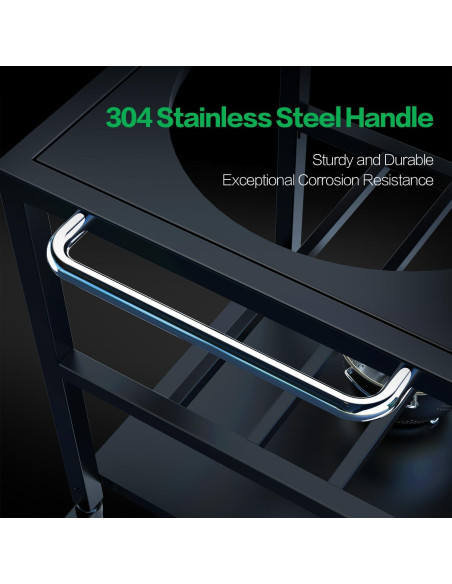 Mesa de Parrilla Glacenox para Big Green Egg - Metal Resistente, 150kg