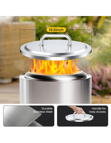 Tapa de Fogata Wanchao 49.5 cm Acero Inoxidable para Bonfire