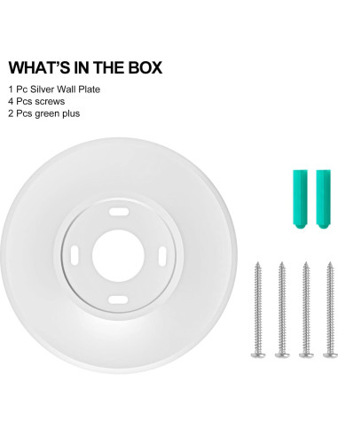 Placa Metálica Blanca POPMAS para Termostato Google Nest 2020