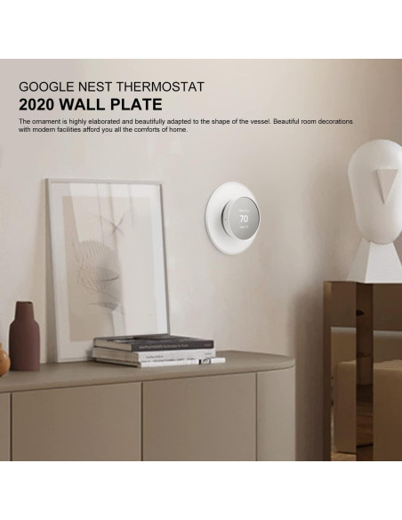 Placa Metálica Blanca POPMAS para Termostato Google Nest 2020