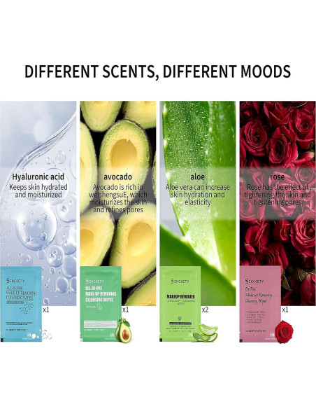 200 Toallitas Desmaquillantes Okerker - Suaves y Hipoalergénicas