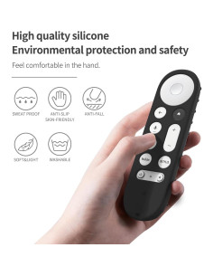 Funda de Silicona para Control Remoto Google TV 4K GY3LE Negra 2