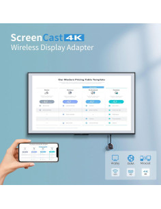Adaptador HDMI Inalámbrico 4K HRpart E26 para TV y Proyector 2