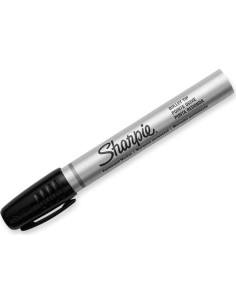 Marcadores Permanentes Sharpie Barril Metálico Negro 12 Unidades 2
