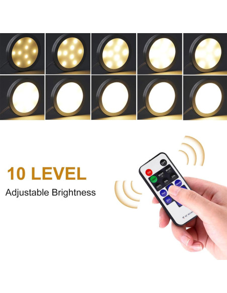 AIBOO Kit de 6 Luces LED Puck Regulables para Cocina 12V