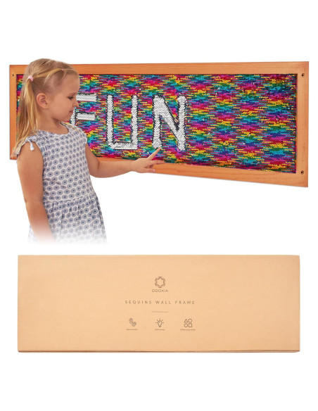 Marco de Pared Sensorial de Lentejuelas ODoxia Grande 1-Pack