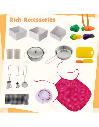 Juego de Cocina de Esquina Costzon para Niños con Agua y Sonido