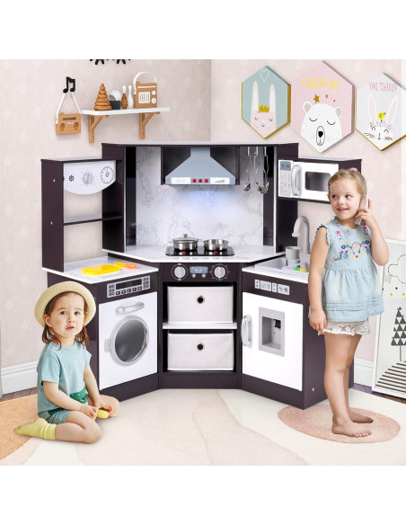 Juego de Cocina de Esquina Costzon para Niños con Agua y Sonido Juego de Cocina de Esquina Costzon para Niños con Agua y Sonido