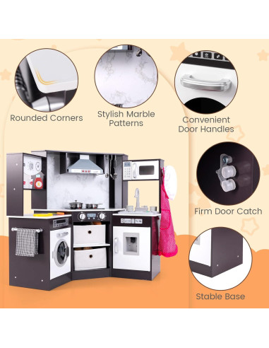 Juego de Cocina de Esquina Costzon para Niños con Agua y Sonido