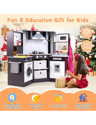 Juego de Cocina de Esquina Costzon para Niños con Agua y Sonido