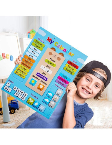 Calendario Magnético KikoSkool para Niños 3-12 Años