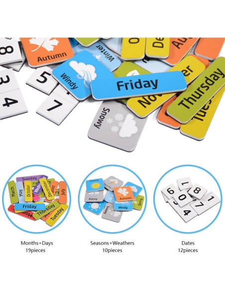 Calendario Magnético KikoSkool para Niños 3-12 Años Calendario Magnético KikoSkool para Niños 3-12 Años